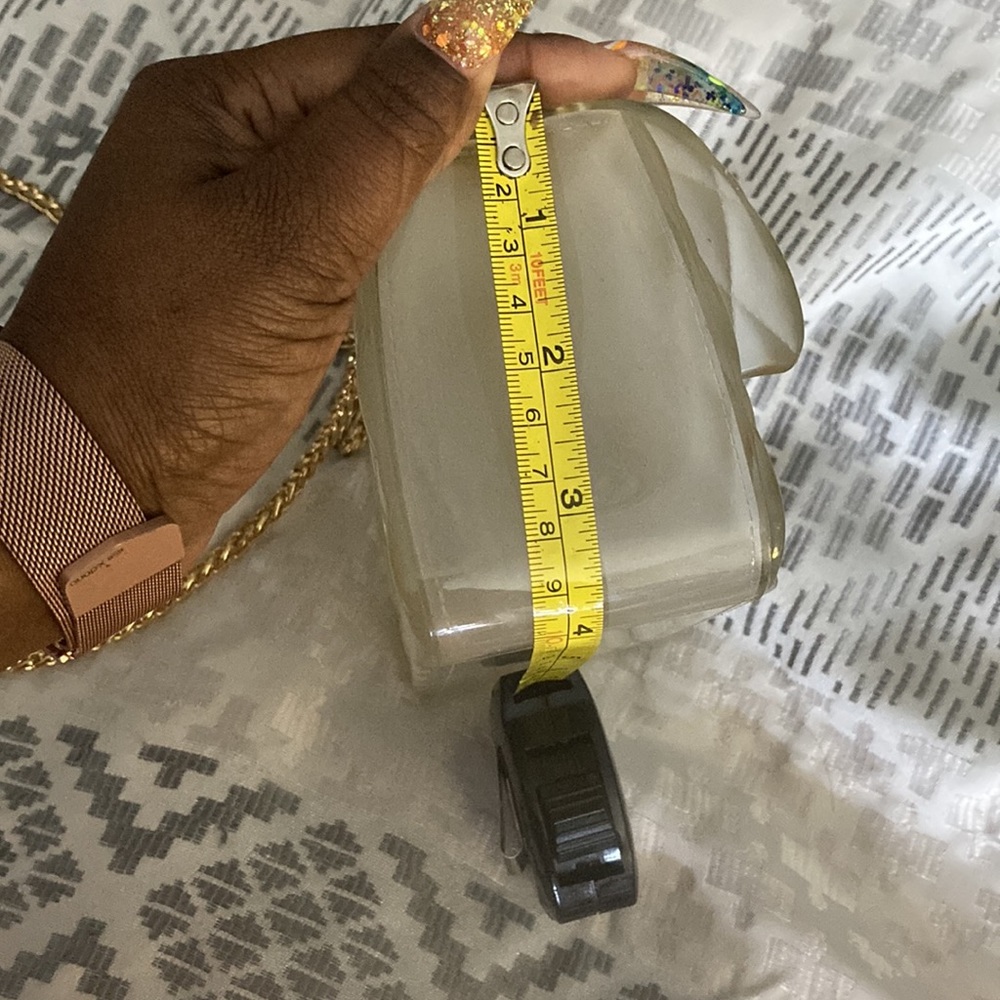 PVC handbags with gold chain - Picture 5 of 5